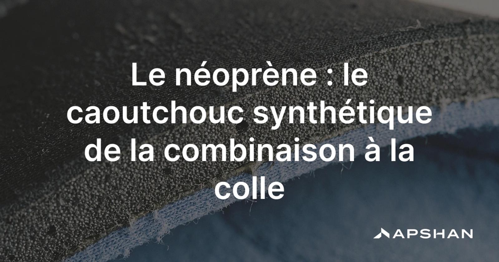 Gros plan sur une tranche de néoprène de combinaison, montrant la mousse à cellules fermées entre deux couches de tissu.