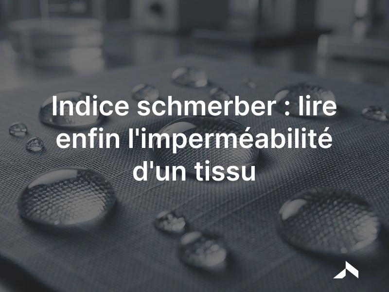 Gouttes d'eau sous pression sur un tissu imperméable, illustration de l'indice schmerber