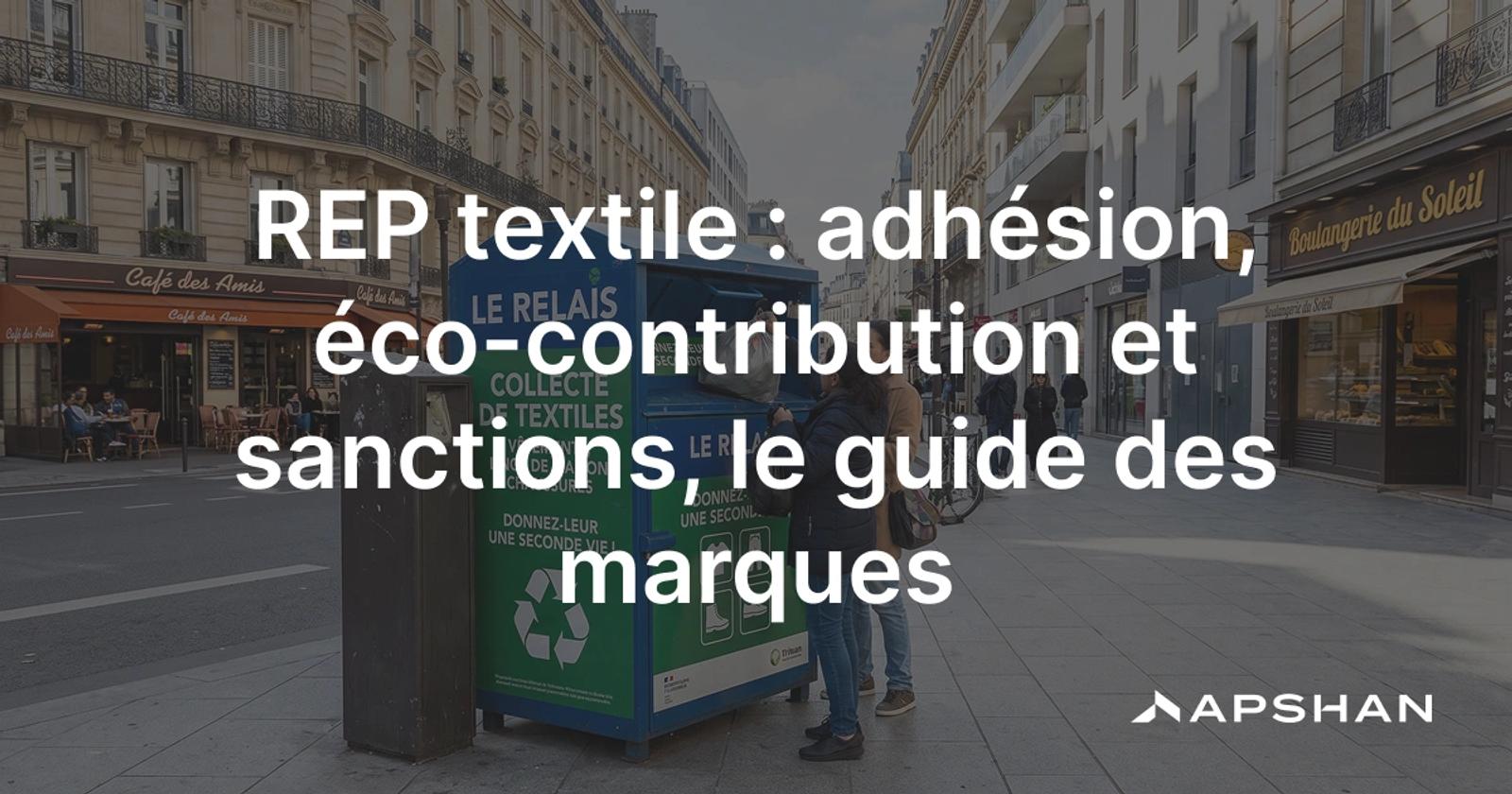 Bac de collecte de vêtements usagés : la REP textile finance la fin de vie des produits mis sur le marché français.