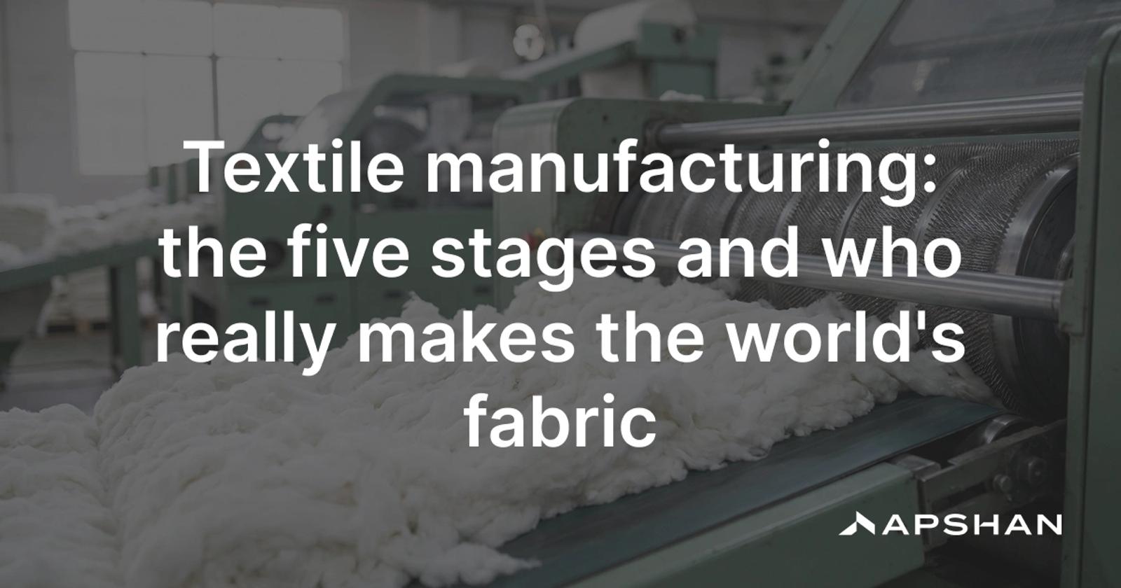 Industrial looms weaving fabric in a textile mill: the five stages that turn fibre into the world's clothing.