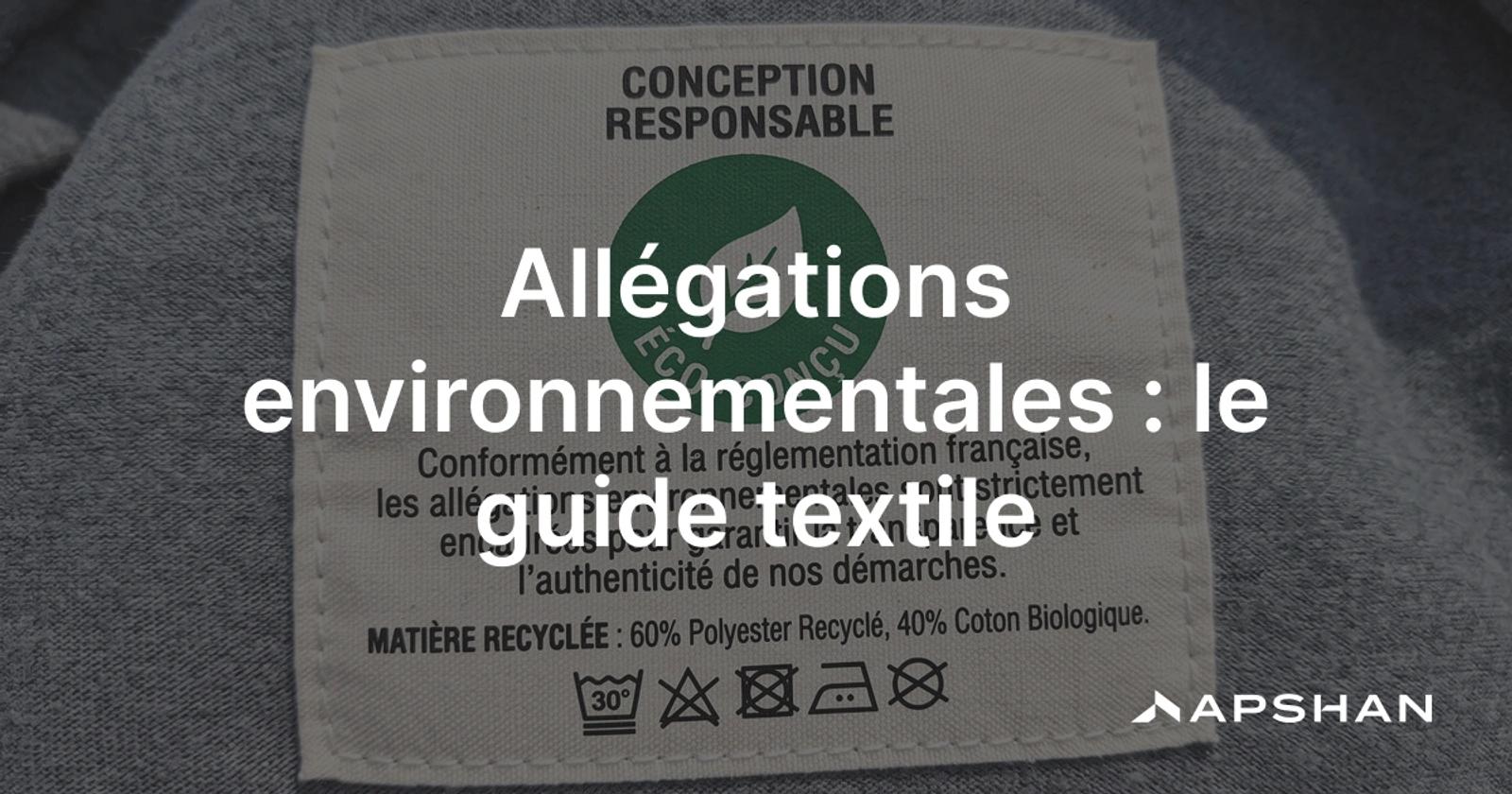 Étiquette de vêtement avec mention verte : les allégations environnementales sont strictement encadrées en France.