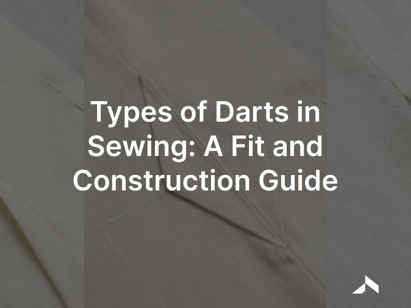 Sewing darts on garment panels: a single-point bust dart, a diamond double-point contour dart and a curved French dart