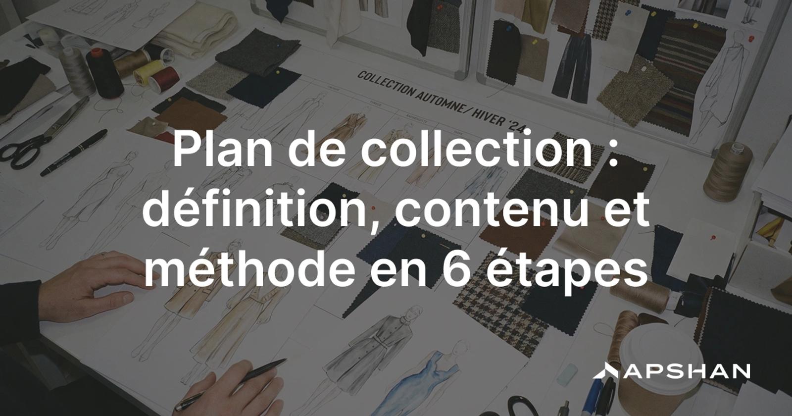Croquis de mode et échantillons de tissus posés sur un plan de collection en cours