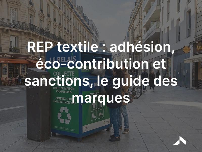 Bac de collecte de vêtements usagés : la REP textile finance la fin de vie des produits mis sur le marché français.