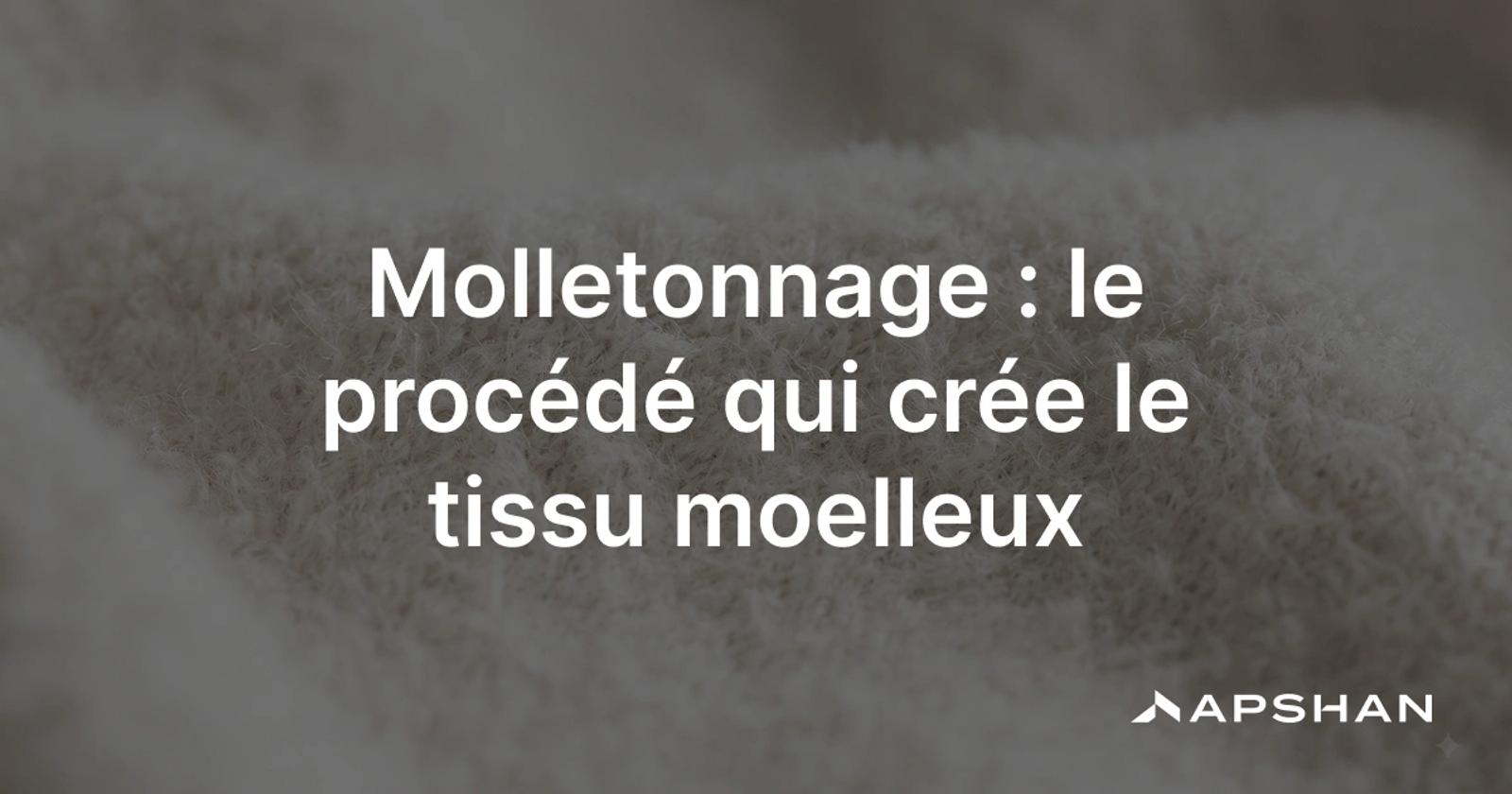 Envers d'un tissu molletonné en coton gratté, au poil doux et duveteux du molleton