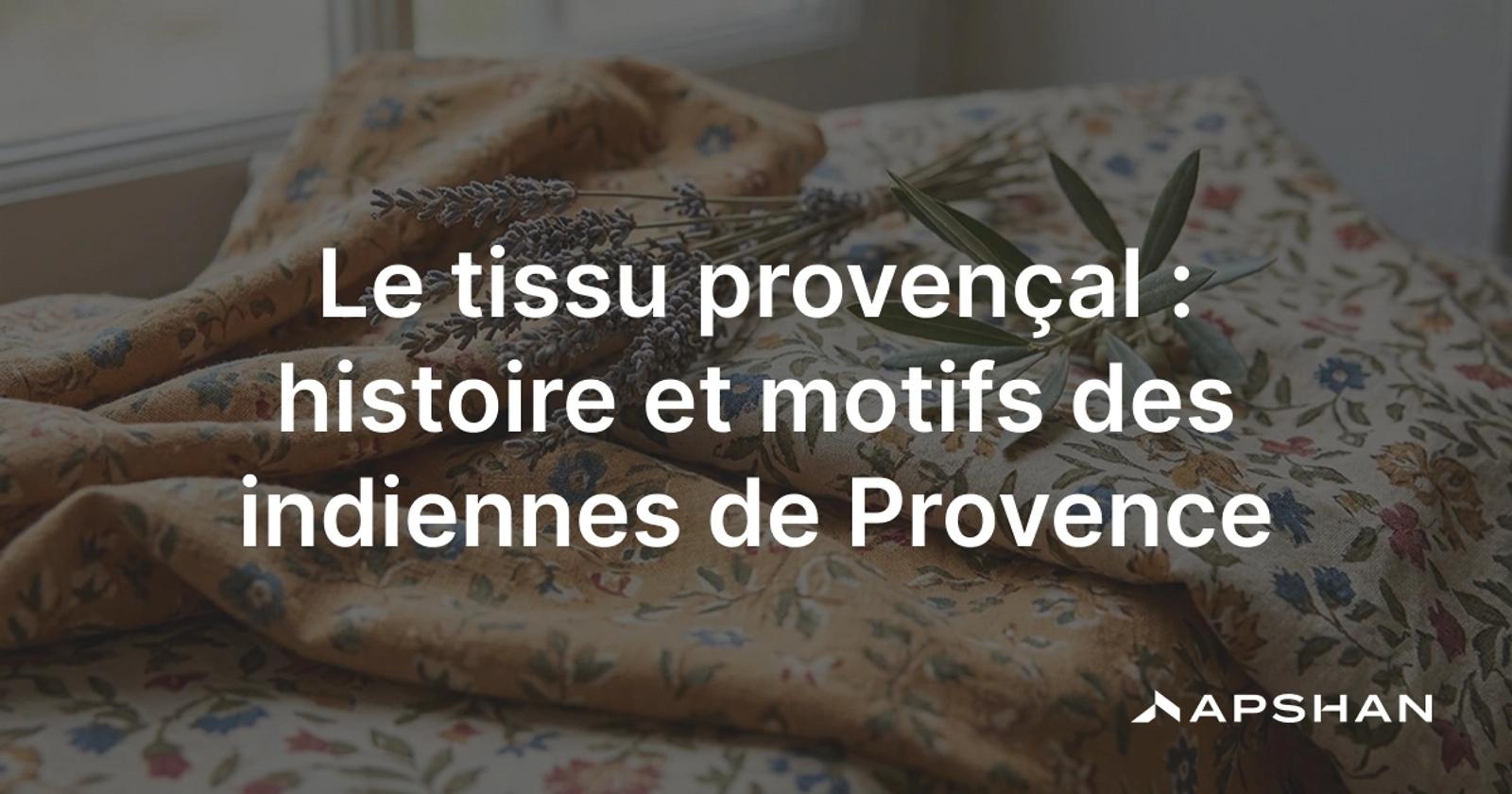 Tissu provençal: coton imprimé de motifs floraux colorés, indienne de Provence traditionnelle