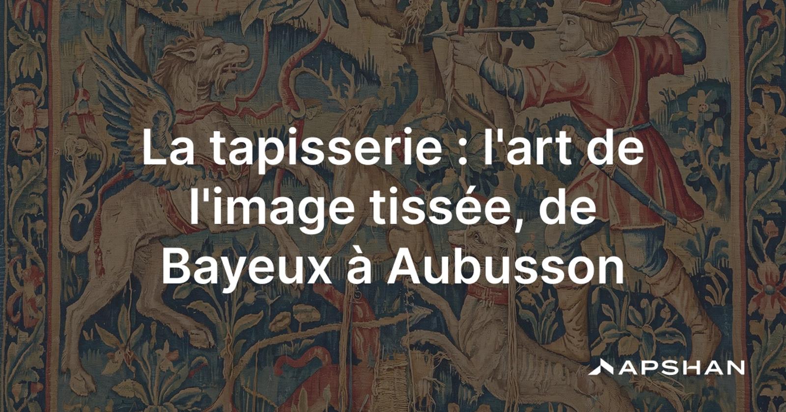 Détail d'une tapisserie ancienne tissée à la main, où les fils de trame colorés recouvrent entièrement la chaîne.