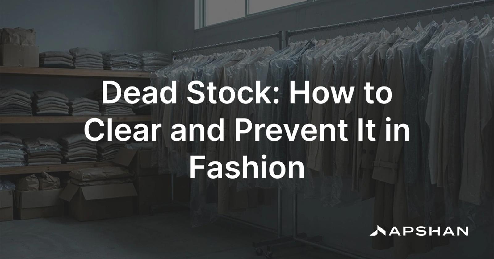 Dead stock in fashion: unsold apparel on a stockroom rail, the surplus inventory left when a buy misses demand