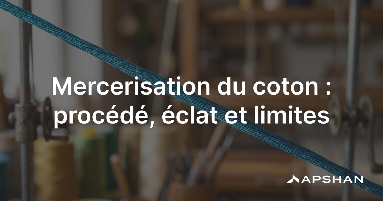 Fil de coton mercerisé brillant sous tension, avec son éclat soyeux caracteristique
