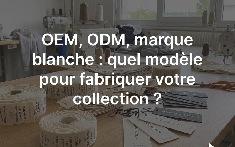 Étiquettes de composition et griffes de marque prêtes à poser en atelier de confection
