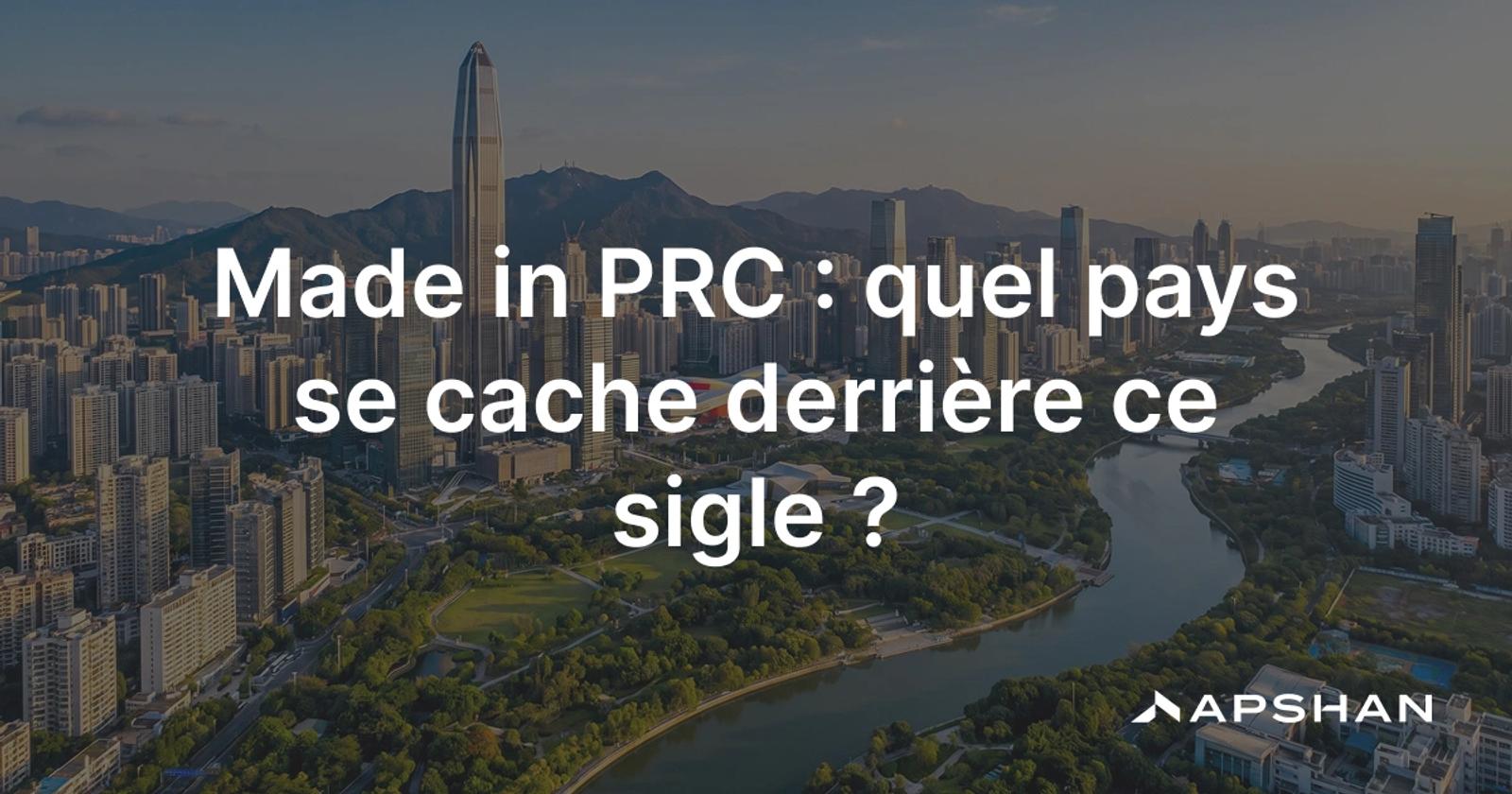 Etiquette de vêtement portant la mention made in PRC, acronyme de People's Republic of China, soit la Chine.