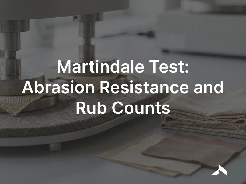 Martindale test: an abrasion machine rubbing flat fabric samples against a worsted-wool abradant to measure rub counts