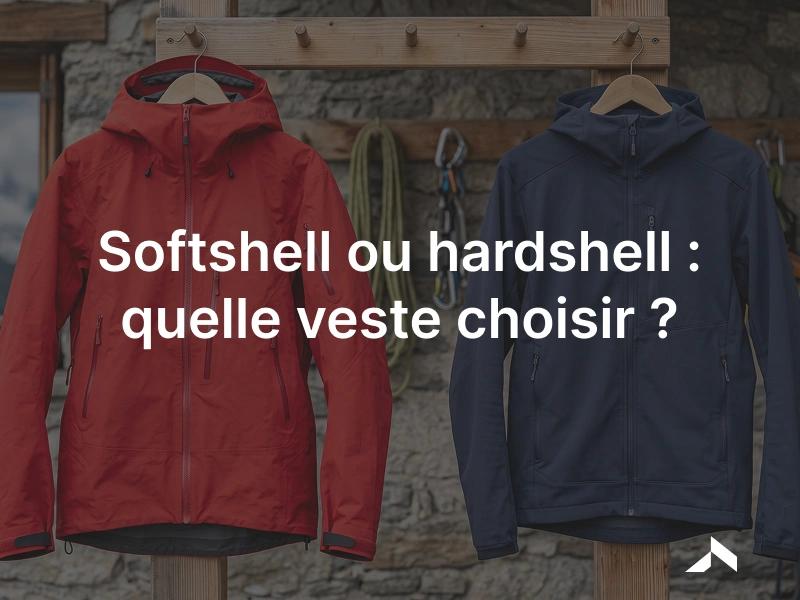 Veste hardshell imperméable et veste softshell souple, comparaison des deux coques techniques