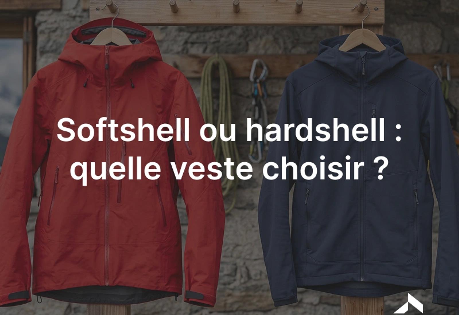 Veste hardshell imperméable et veste softshell souple, comparaison des deux coques techniques