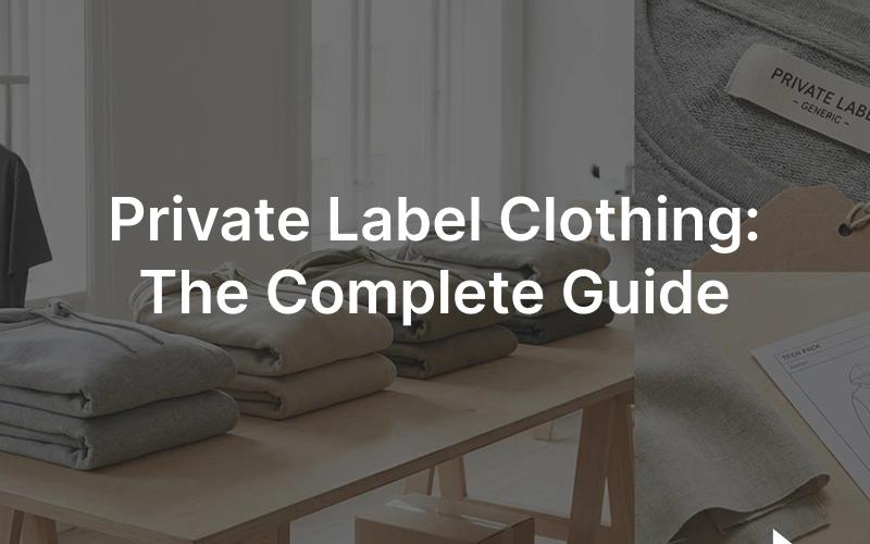Private label clothing: branded garments and custom labels being produced in an apparel factory for a fashion brand