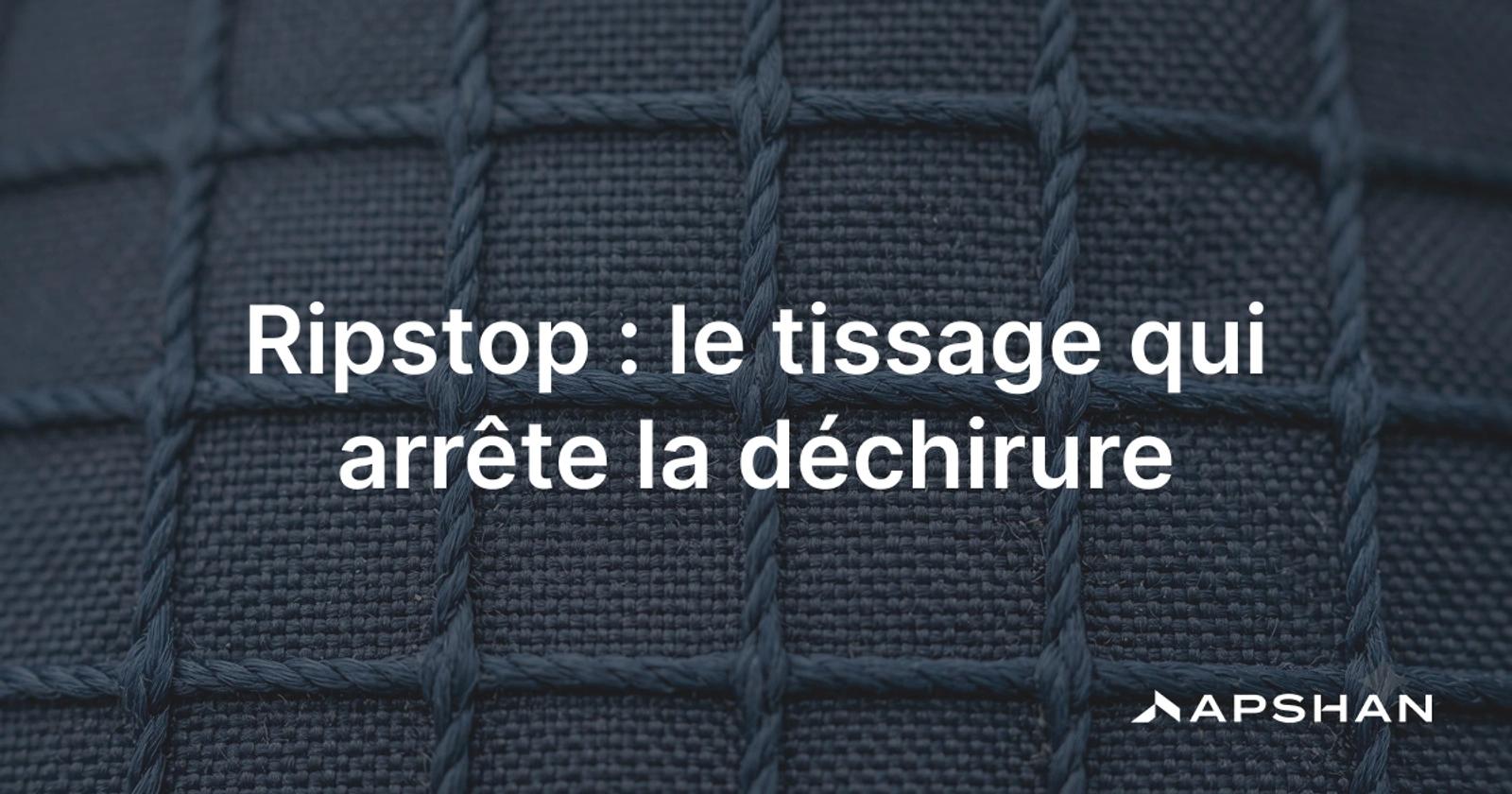 Tissu ripstop en gros plan, montrant le quadrillage de fils de renfort anti-déchirure