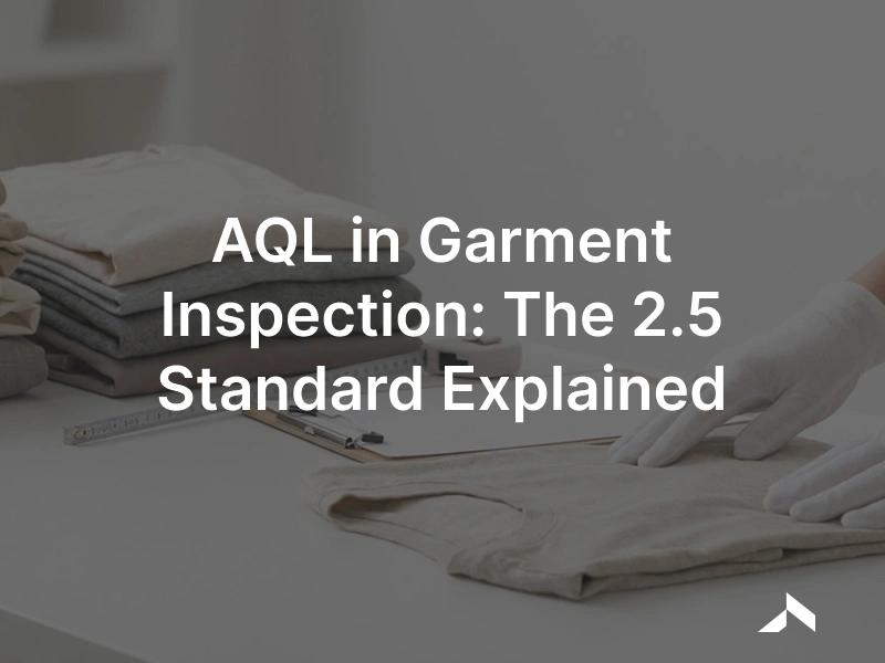 AQL garment inspection: a QC inspector checking a sample of apparel against accept and reject numbers