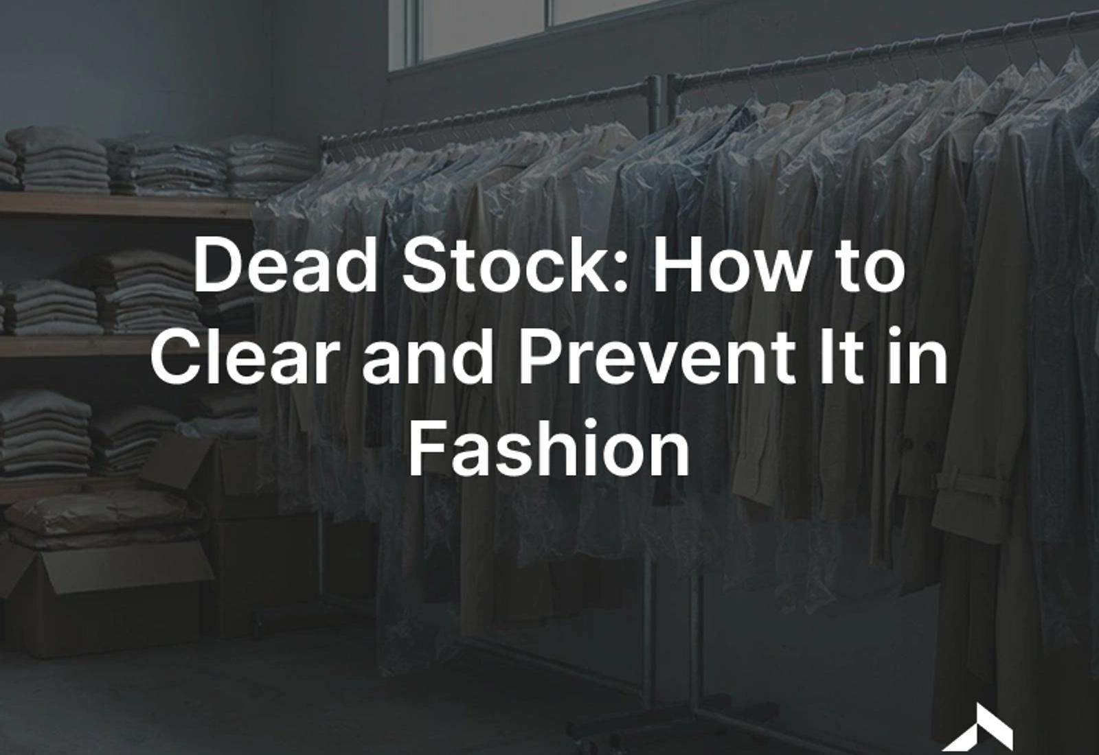 Dead stock in fashion: unsold apparel on a stockroom rail, the surplus inventory left when a buy misses demand