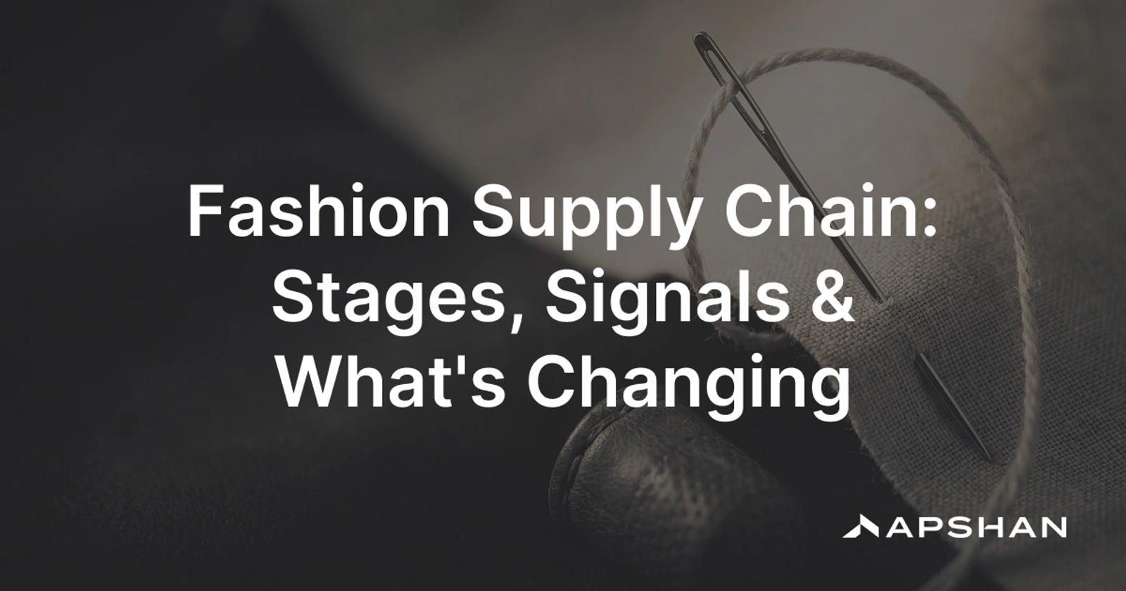 The fashion supply chain from fiber to retail, shaped by outside signals like tariffs, commodities and weather.