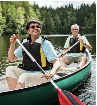 People in canoe