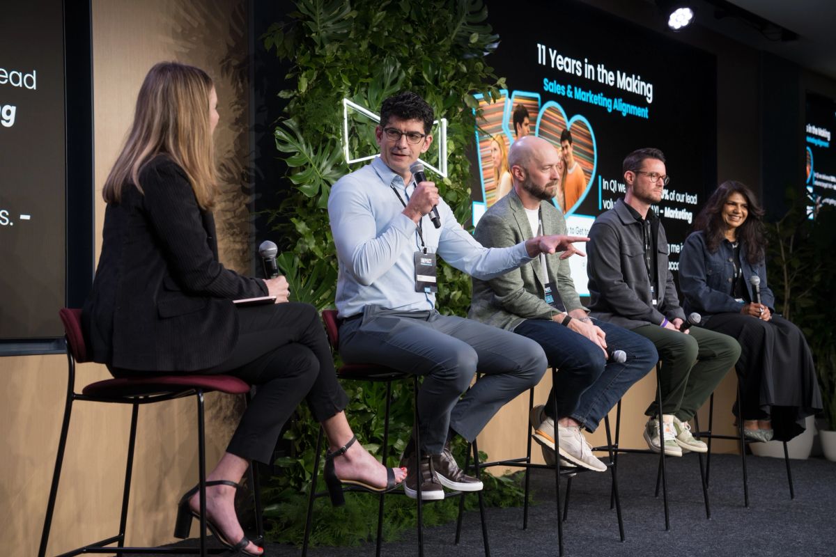 Panel discussion during conference at Convene in San Francisco