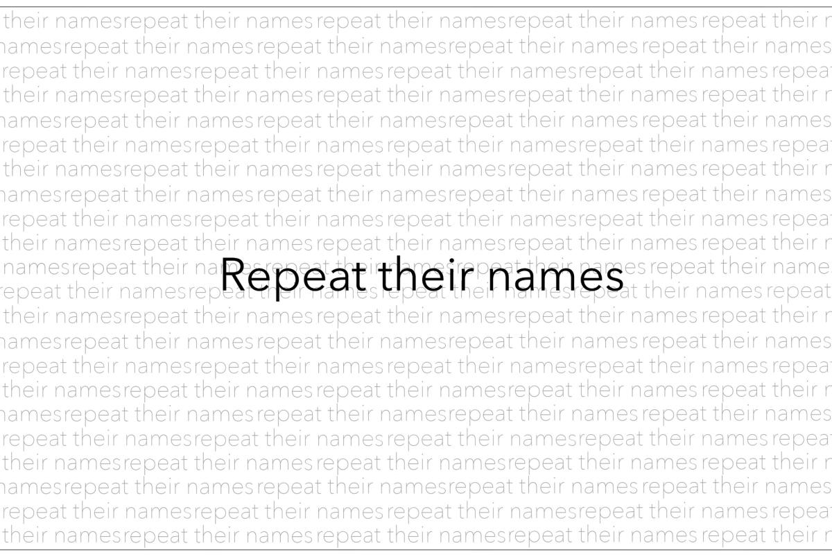 Repeat their names