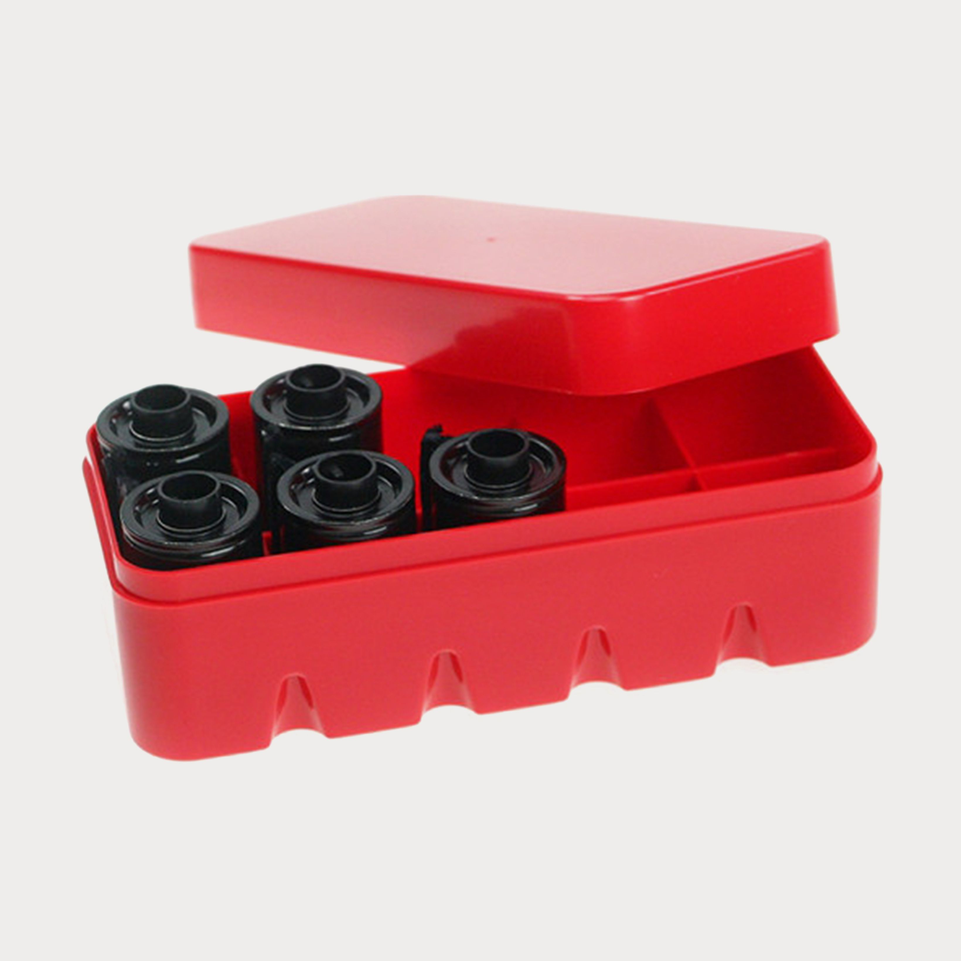 Japan Camera Hunter 120 Film Hard Case Red, Holds 5 Rolls Cases 112083