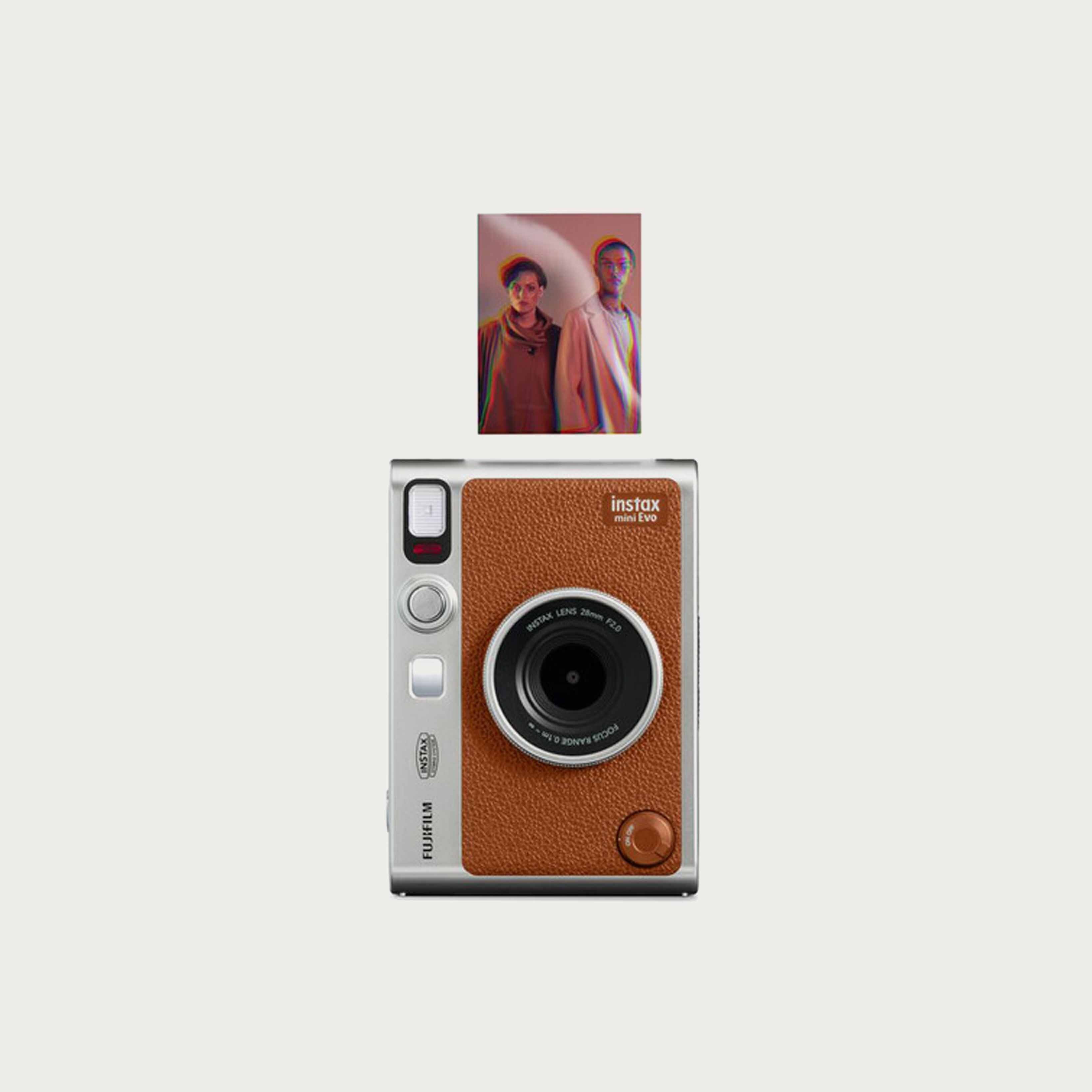 Fujifilm Instax Mini Evo Hybrid Instant Camera - Brown