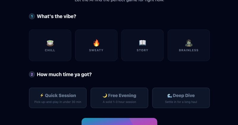 I Built a Gaming Backlog Tool to Handle Choice Paralysis
