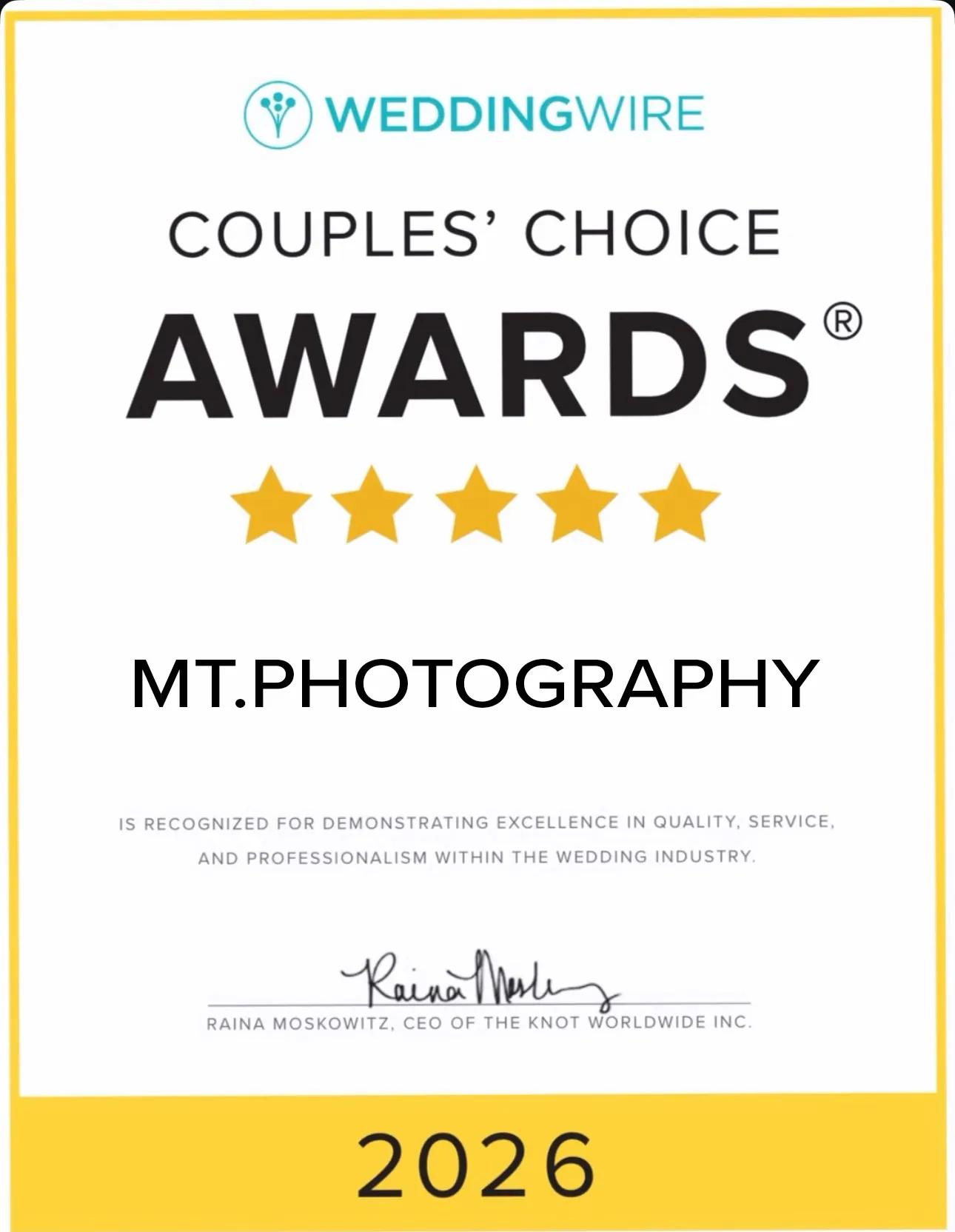 Couples' Choice Awards 2026 from WeddingWire