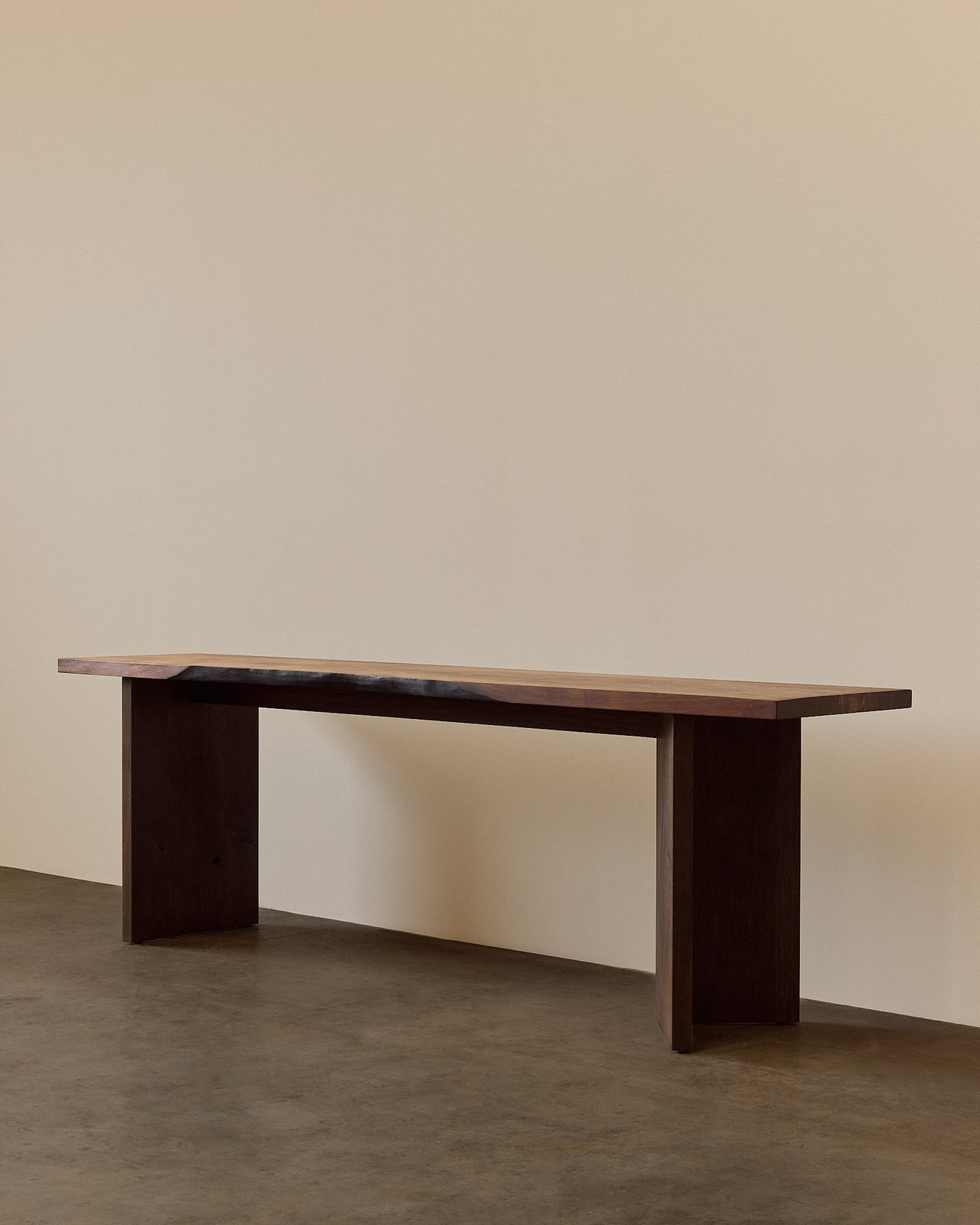 Live edge desk in Black Walnut