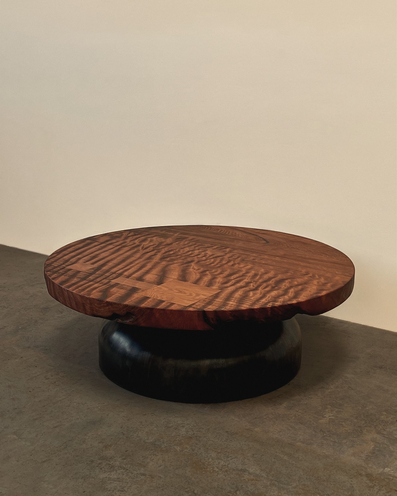Low table in Old Growth Curly Redwood