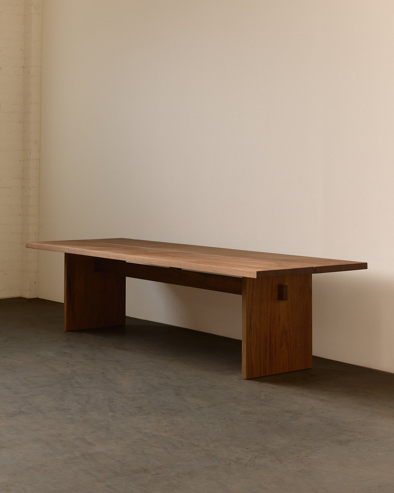 Iroko outdoor dining table 