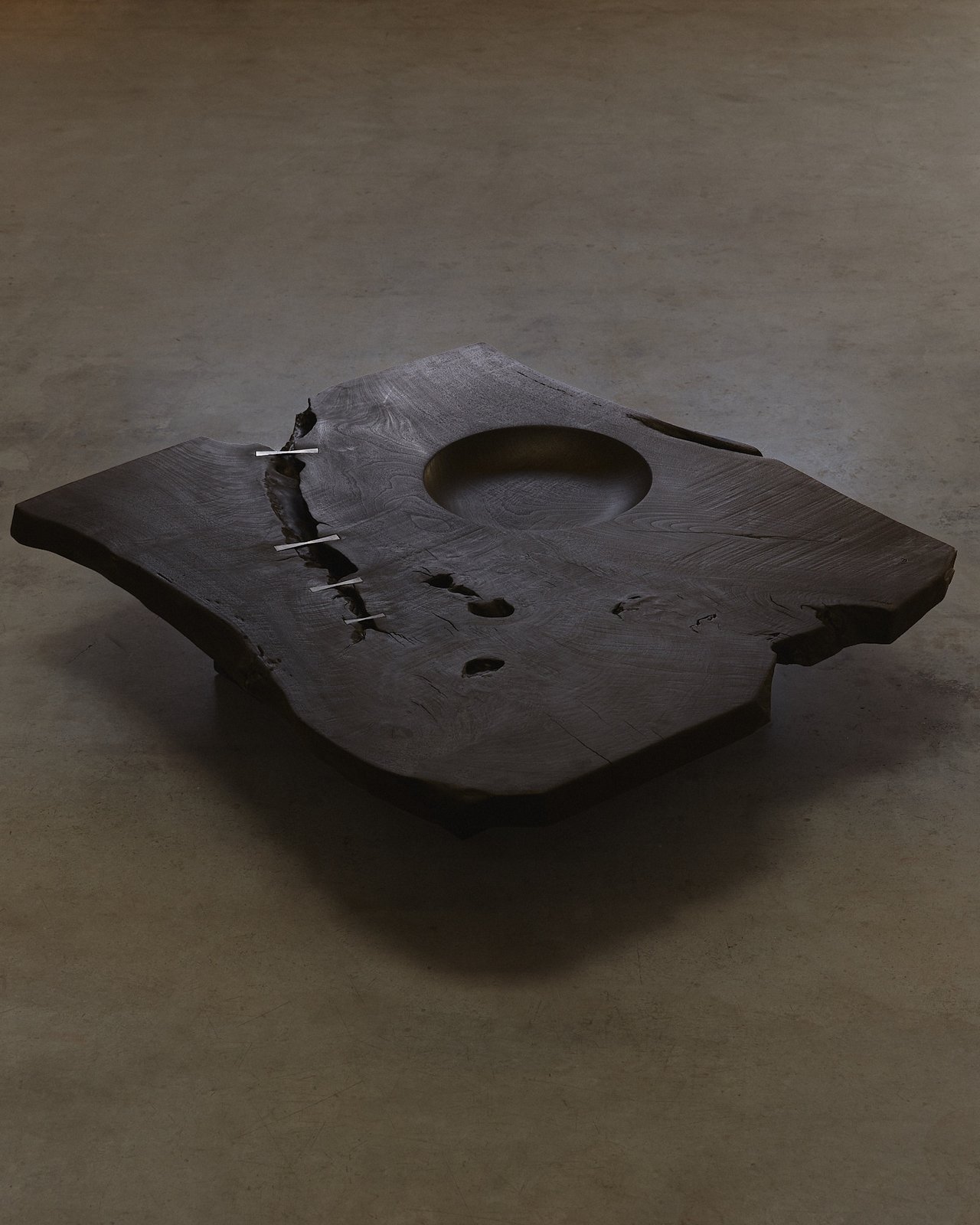 Low table in Charred Claro Walnut