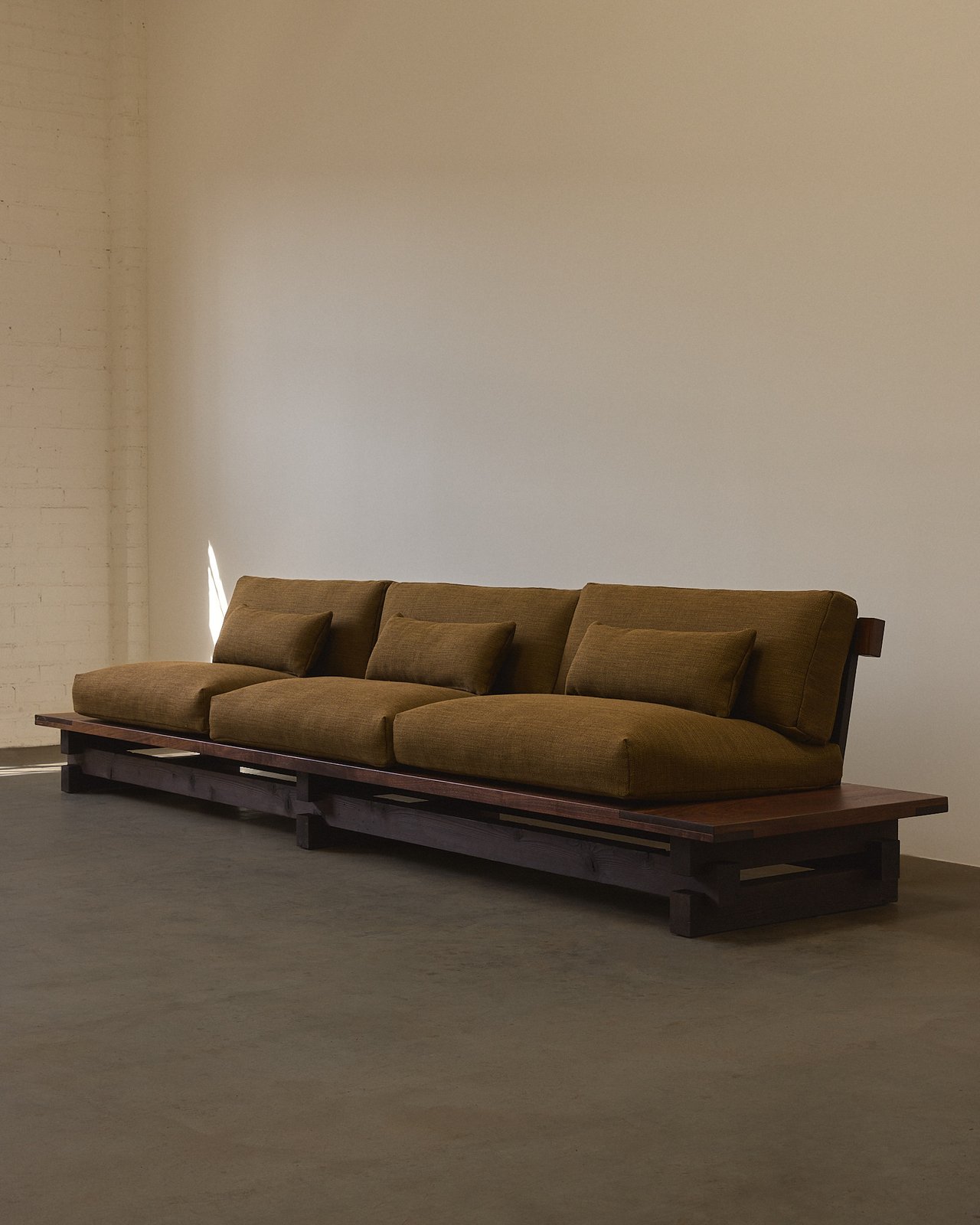 Black Walnut and Charred Fir sofa