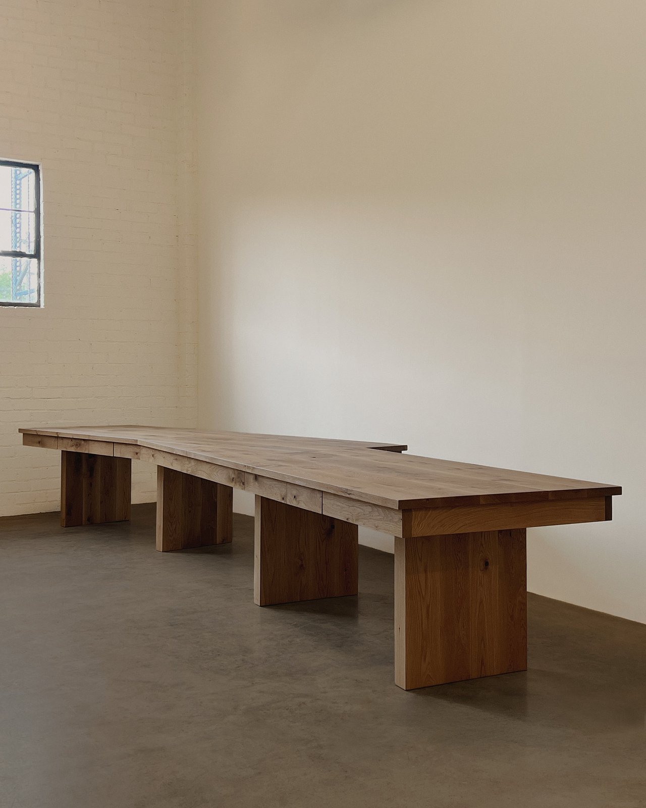 Communal work table in Oiled Character Oak