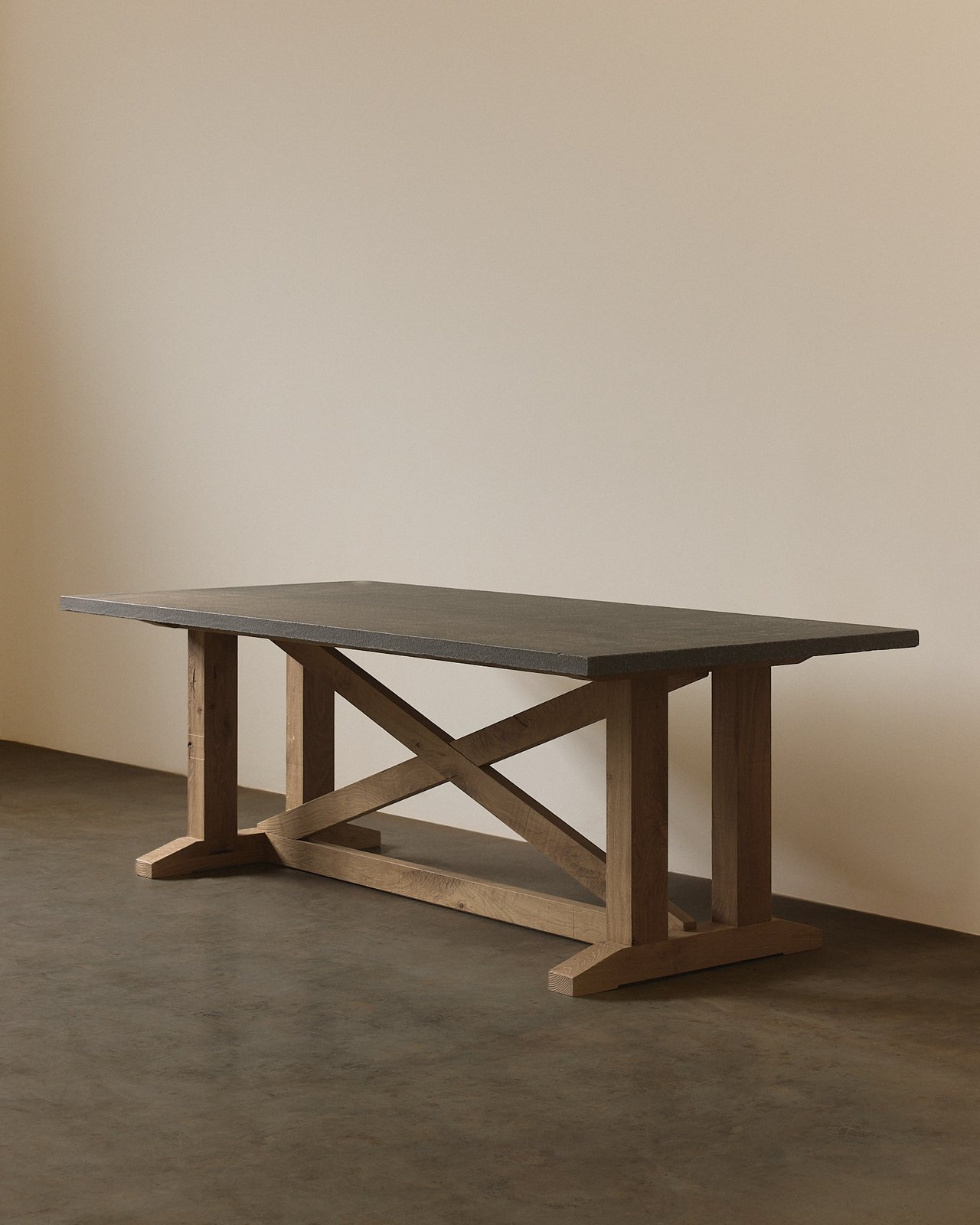 Flamed Bluestone dining table