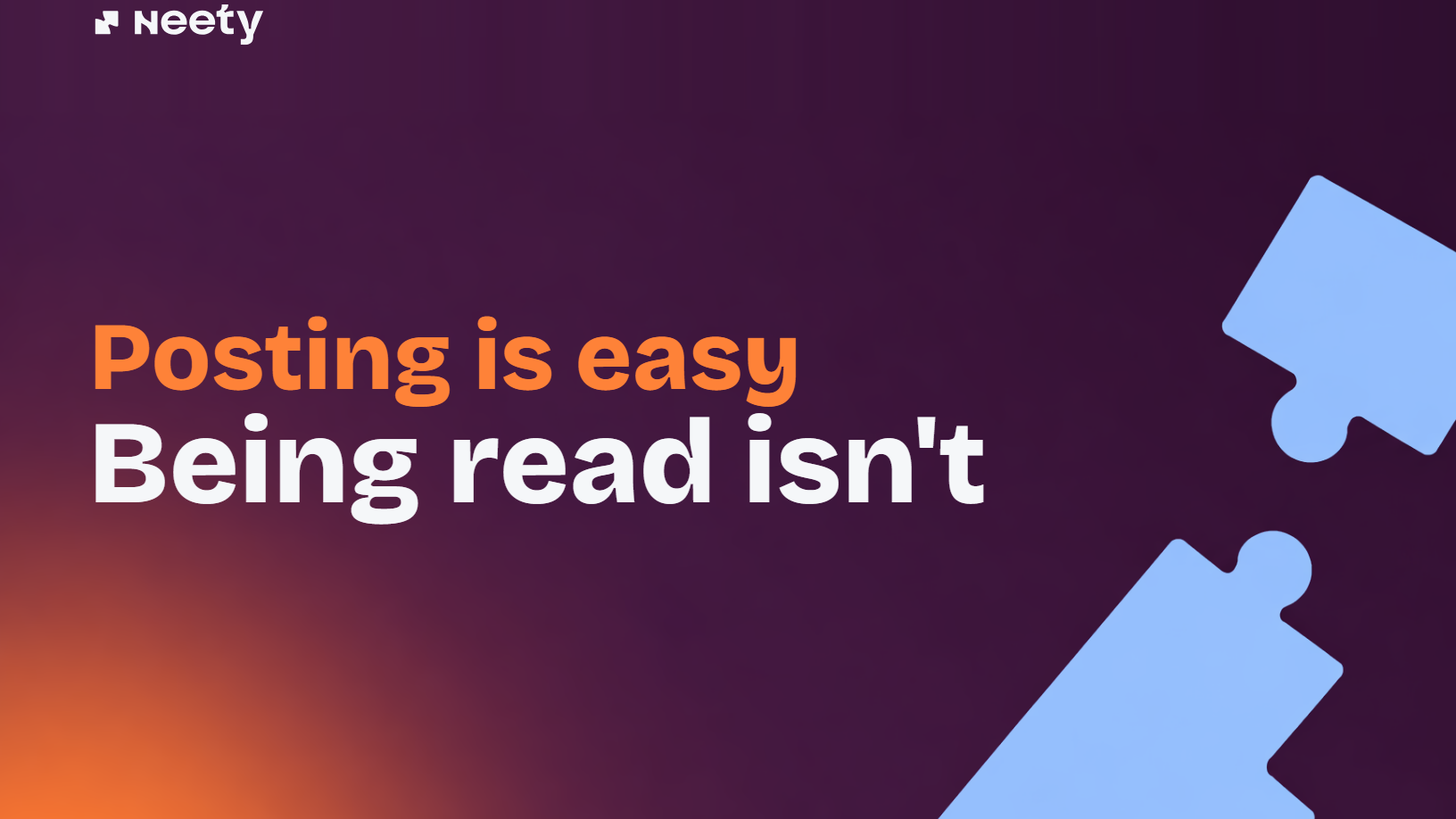 Posting is easy. Being read isn't.