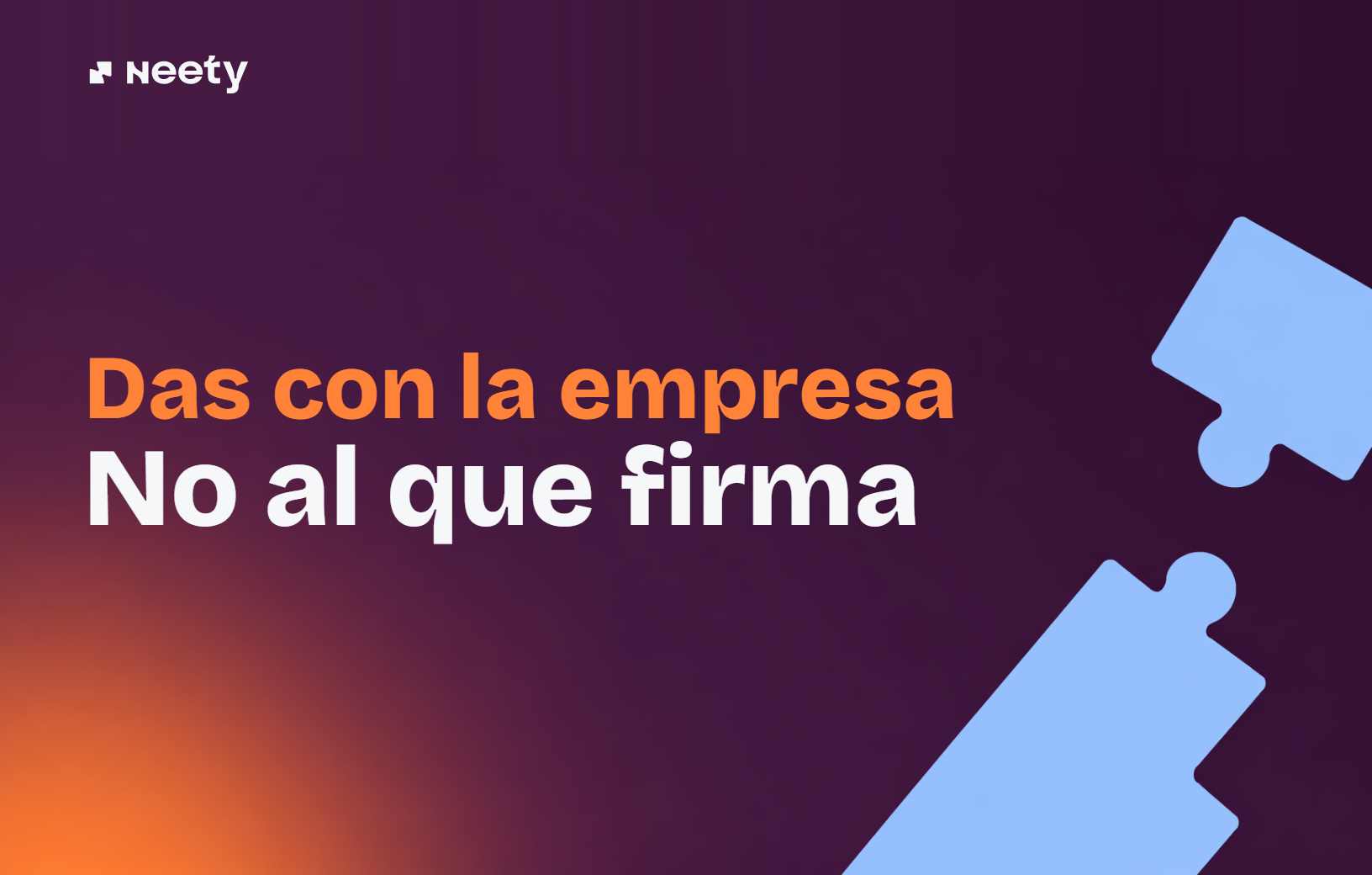 Das con la empresa. No al que firma.