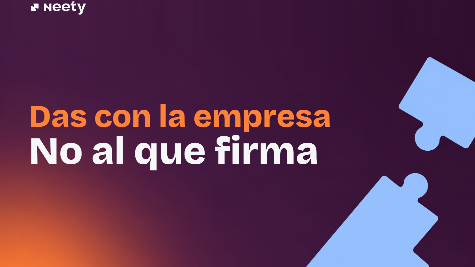 Das con la empresa. No al que firma.