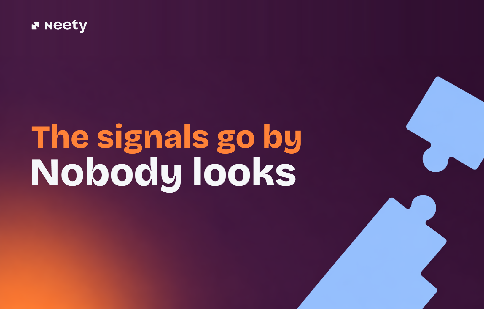 The signals go by. Nobody looks.