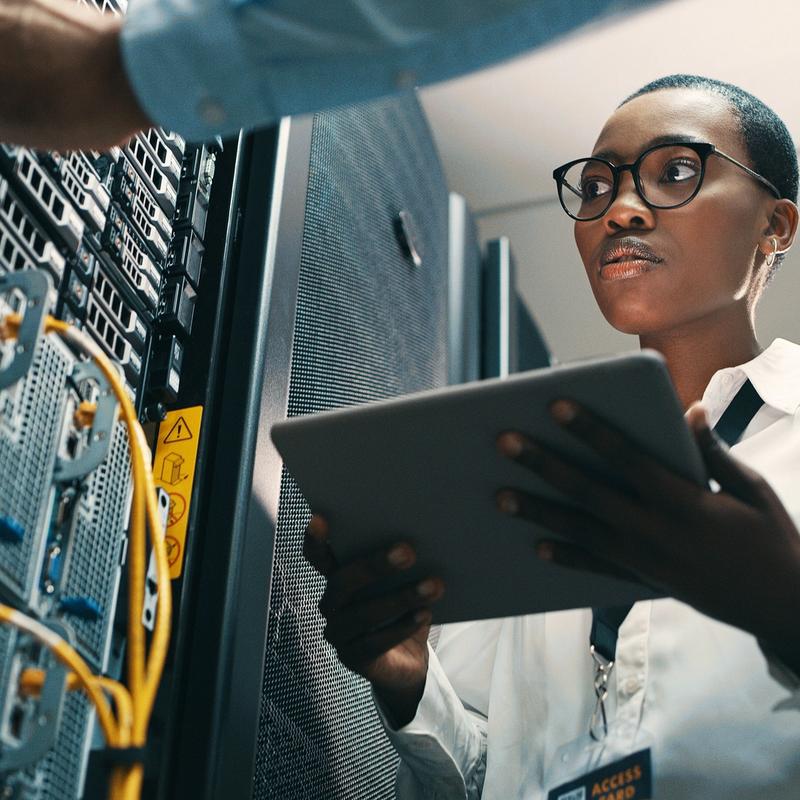 Server inspection with a tablet
