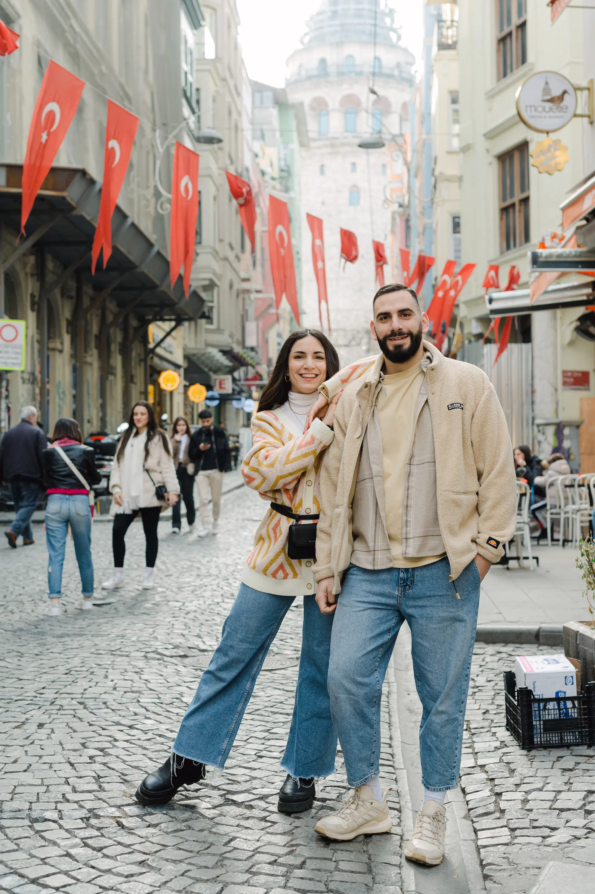 a man and woman posing for a picture