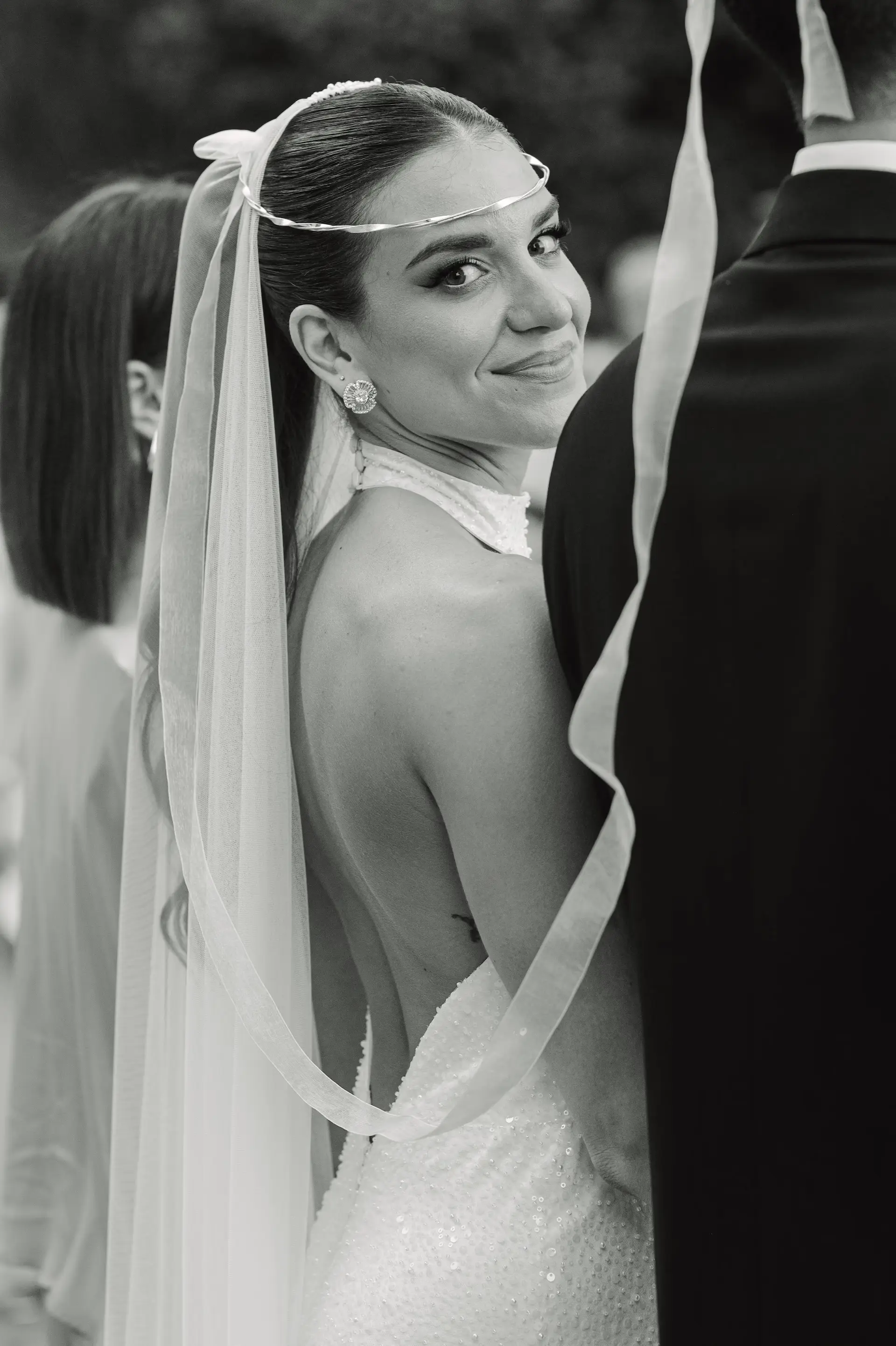 a woman in a wedding dress
