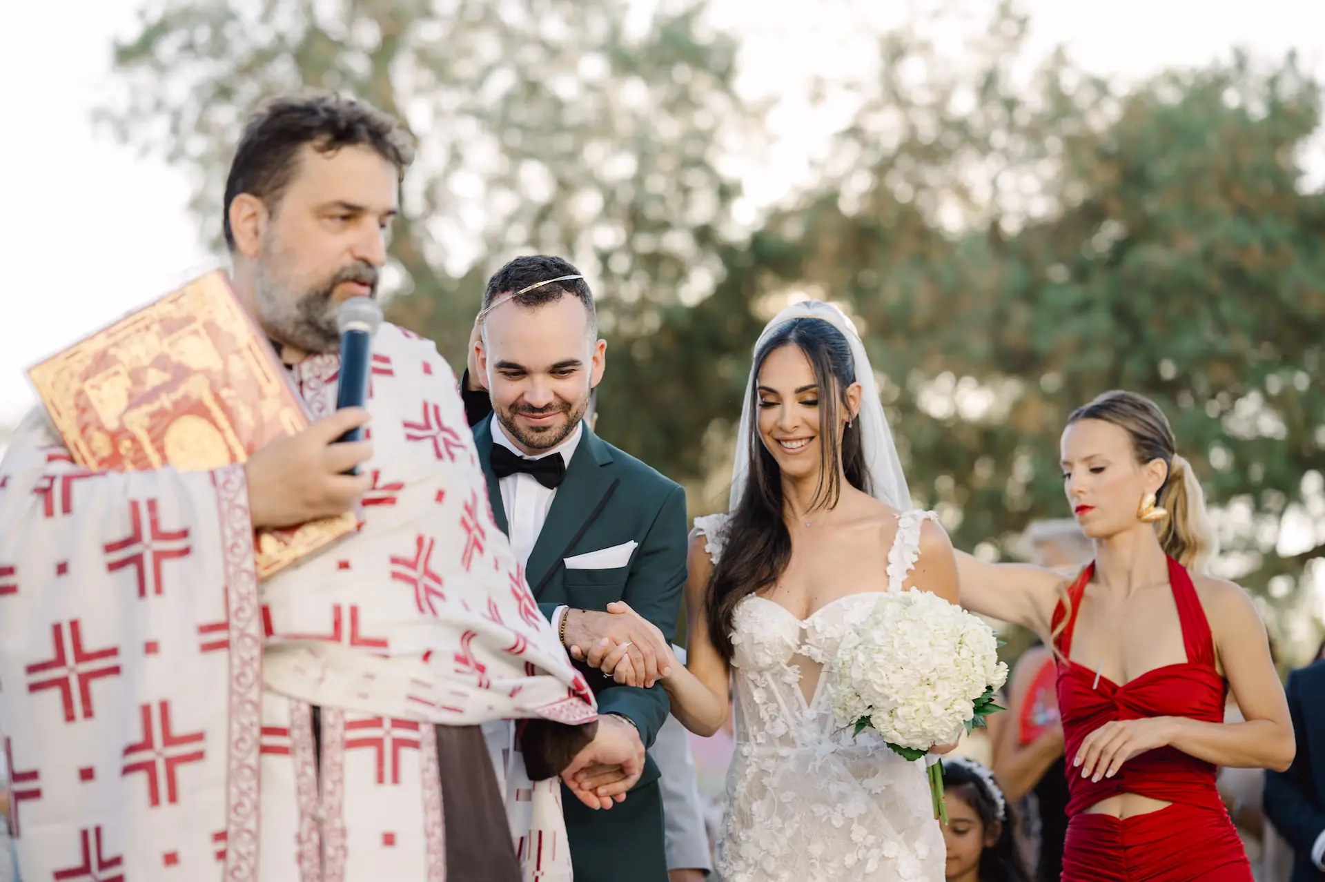 Orthodox wedding ceremony moment.