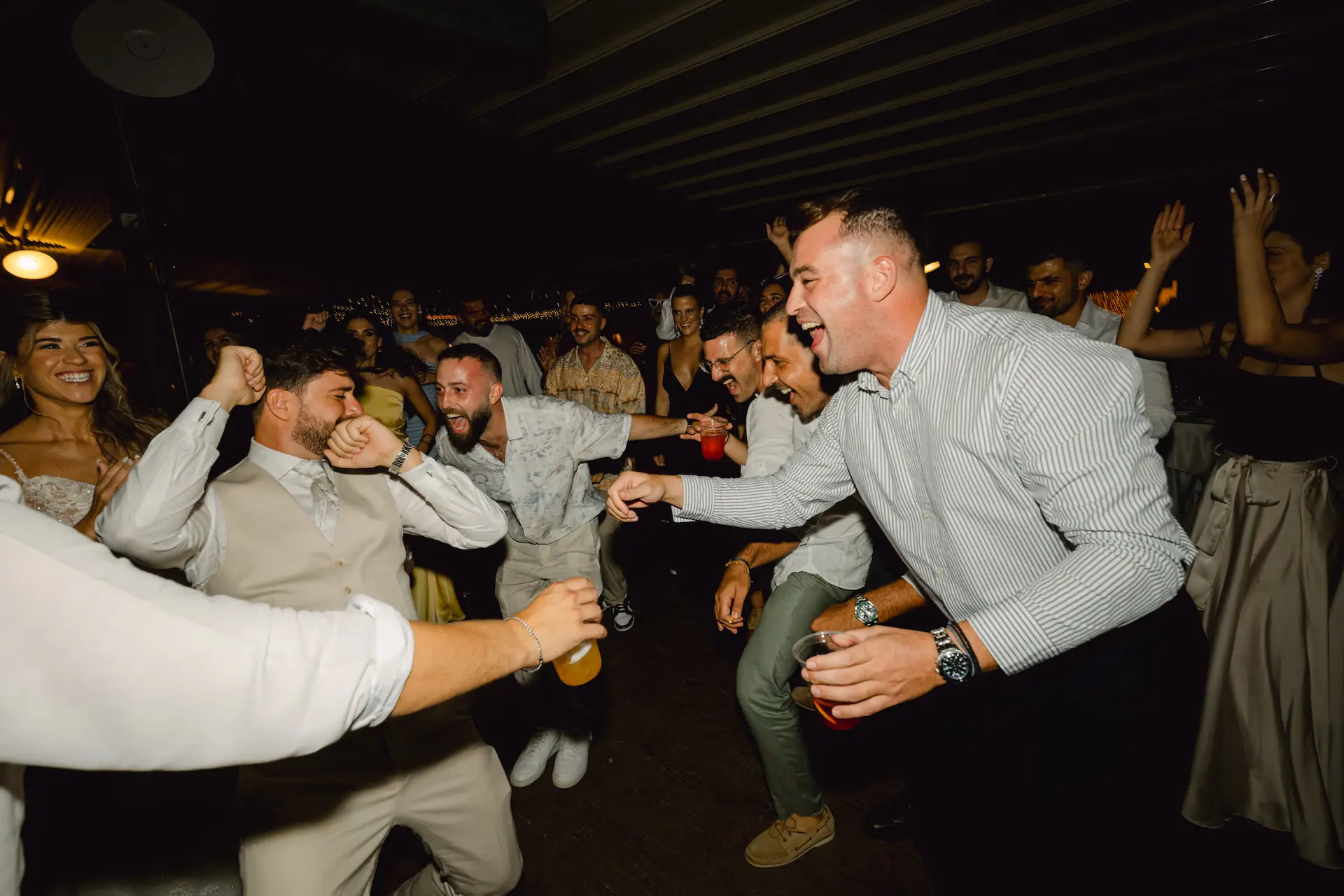 wedding party dance candid moment