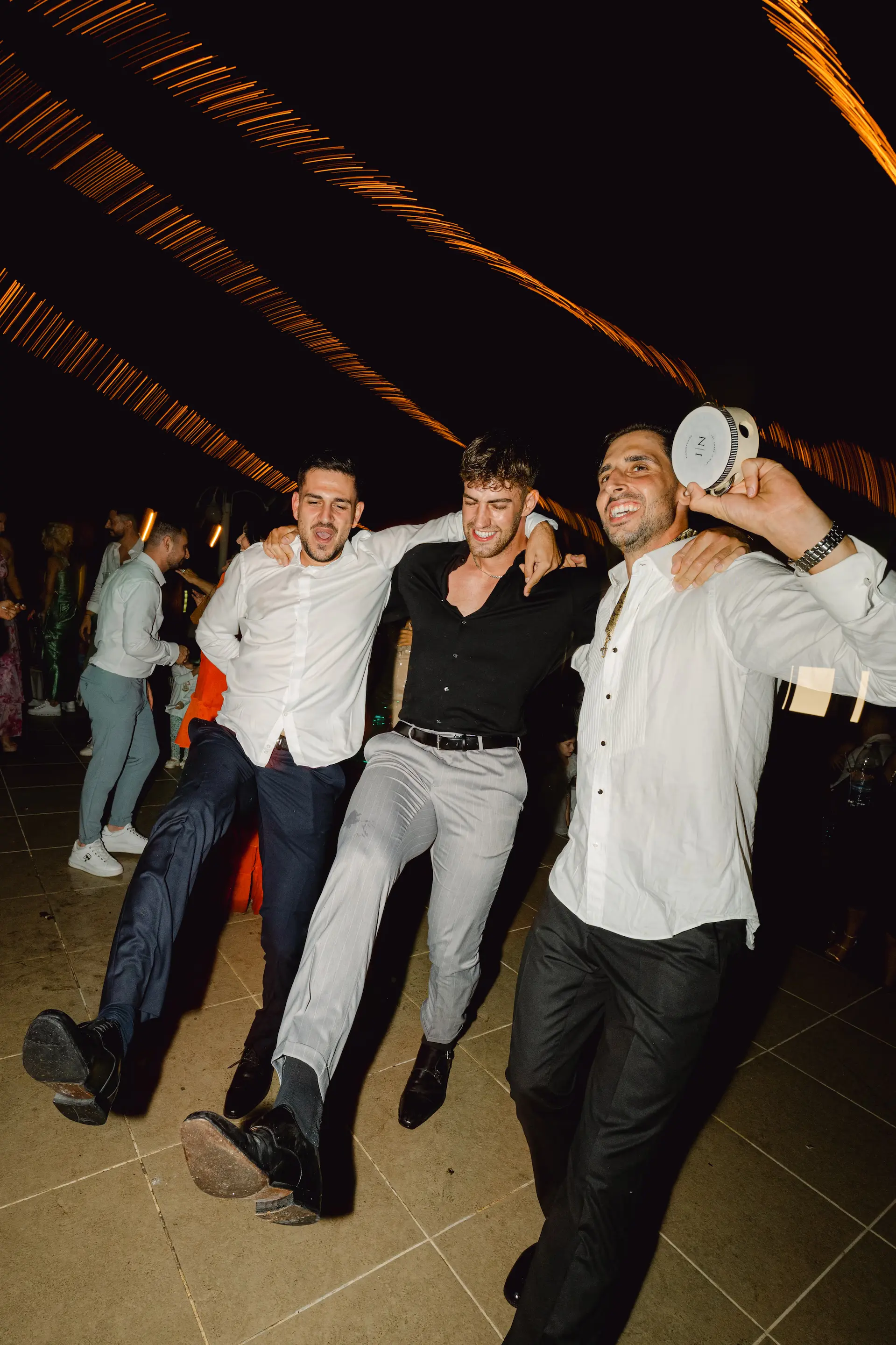 a group of men dancing