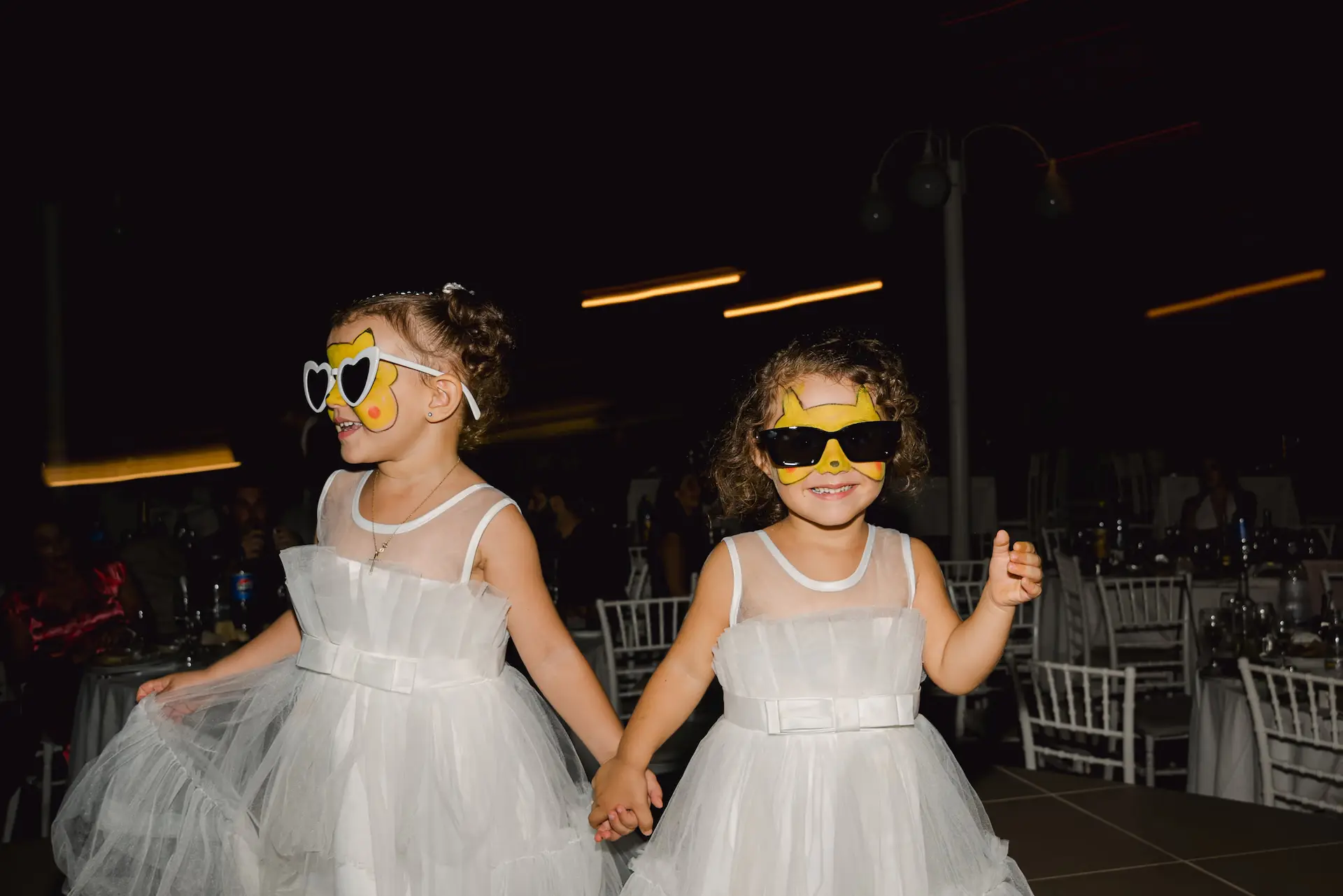 two little girls dancing