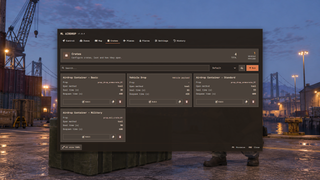 Four configured crates in the Wasteland theme.