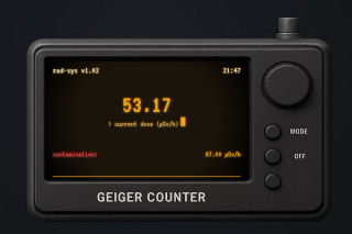 The same retro model deep inside a zone, with contamination climbing